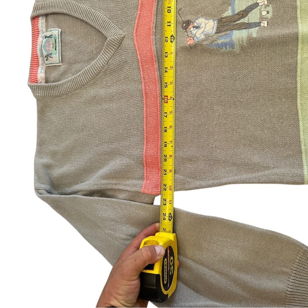 Vintage Mighty‎ Mac Golf Sweater | Pre-Owned Men's V-Neck Pullover | L | Retro - Picture 5 of 7